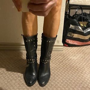 Harley Davison Stud Riding Boots - size 10